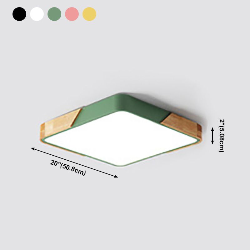 Modern Macaroon Geometric LED Massimale Lampada Ferro 1 Light Flush Mount per Bedroom