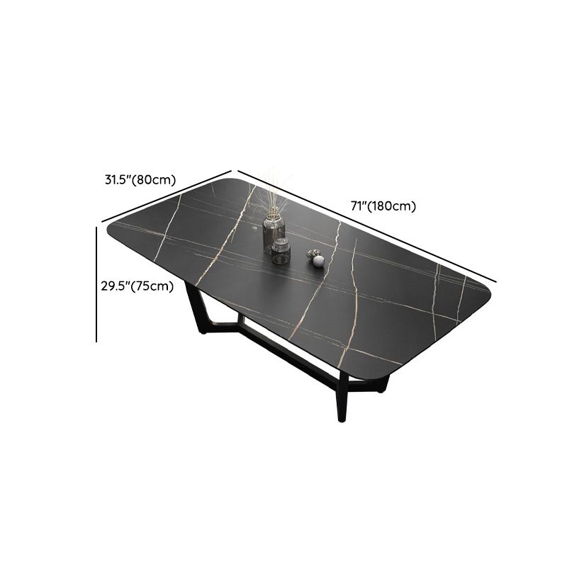 Metal Dinette Set with Padded Chairs 1/2/5/7 Pieces Black Stone Dining Table Set