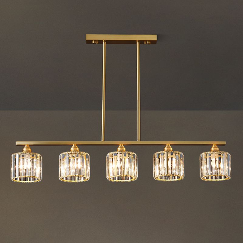 Cilindro illuminazione dell'isola Crystal Contemporary Simplicity Fissature di illuminazione a sospensione per il ristorante