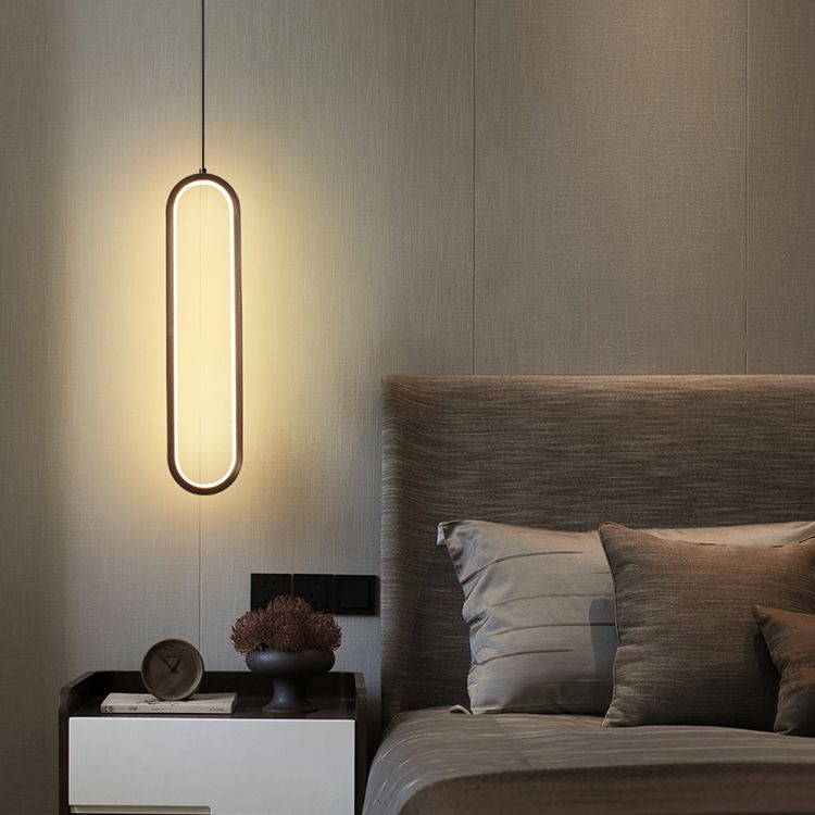 Koper LED lineair hanglampje in moderne luxe stijl acrylhangende lamp voor binnenruimtes