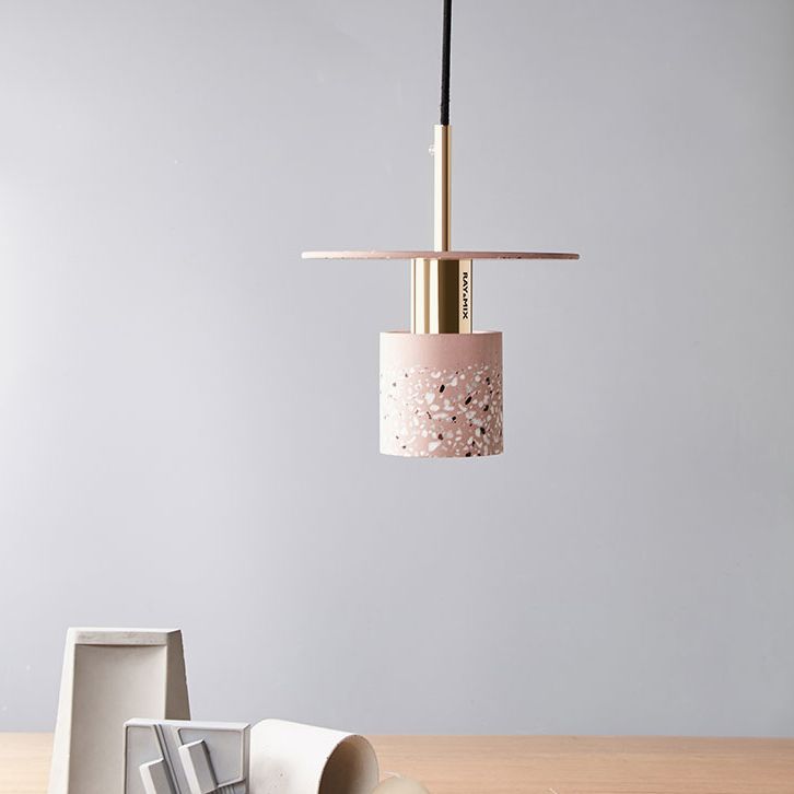 Cilinder slaapkamer hangend plafond licht steen minimalistische stijl plafond hanger licht