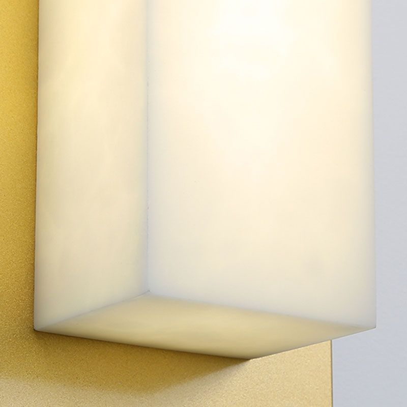1-Light Modern Wall Sconce Simple Stone Wall Mount Lamp for Living Room