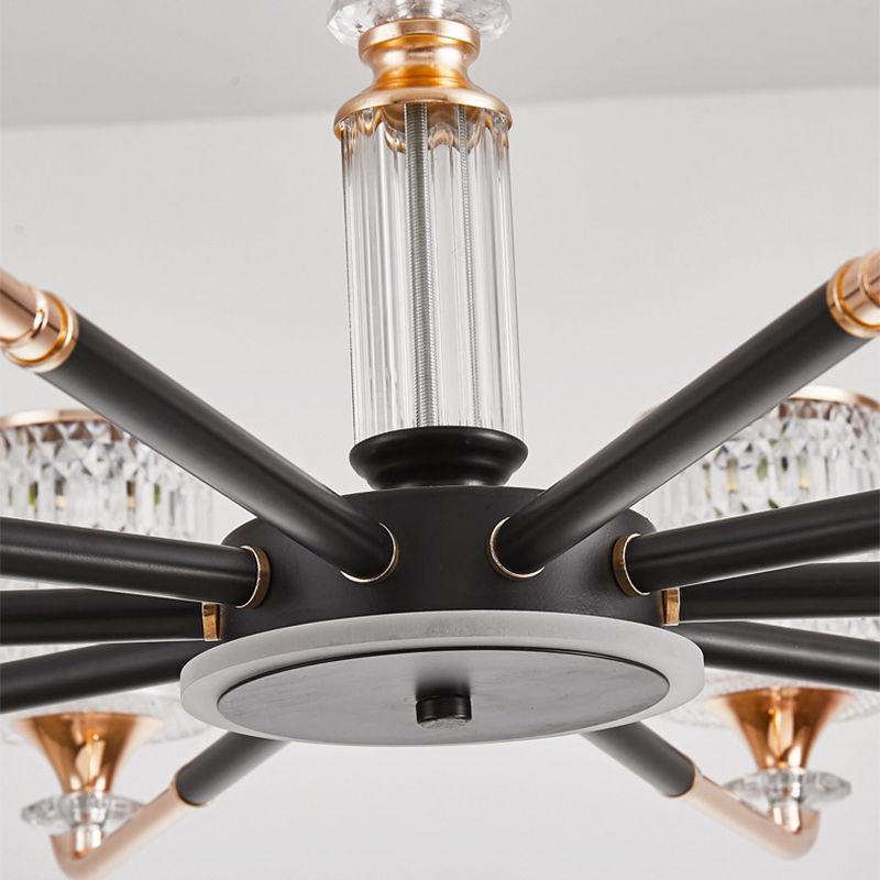 Cylinder Chandelier Light Fixture Vintage Acrylic Pendant Lighting for Restaurant