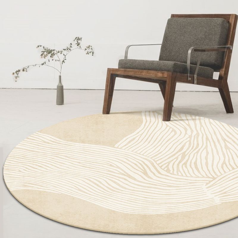 Tapis de rayures de tapis moderne beige tapis lavable antidérapant un tapis lavable antidérapant pour décoration intérieure