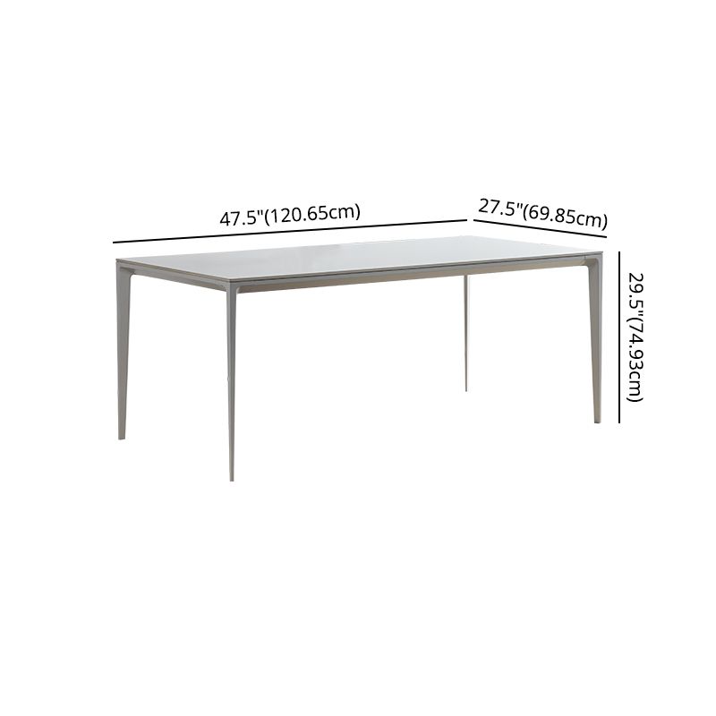 Conjunto de comedor de comedor estándar de piedra sinterizada contemporánea Juego de comedor de cocina en blanco