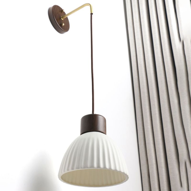 Nordic Wall Light Fixture Geometric Wooden Wall Light Sconce for Bedroom