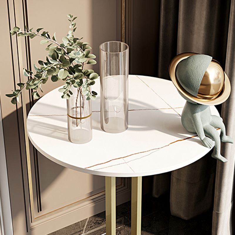 Pedestal Base Design Metal Iron Craft Gold/black Table Foot Round Side Table