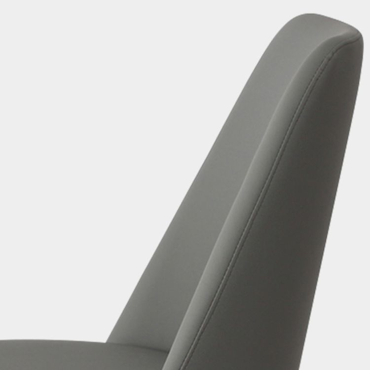 Silla sin brazos de comedor de metal Glam, silla lateral de comedor tapizada para uso doméstico