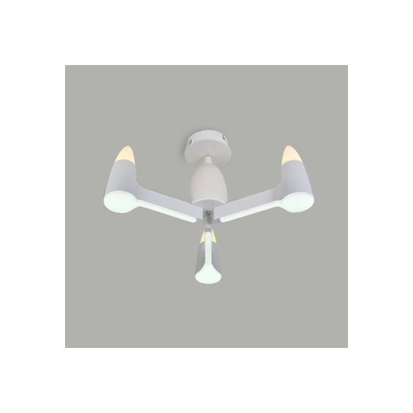 Kit de lámpara colgante cónica blanca Nordic 3/6/8 Luces de lámpara de metal Luz colgante para sala de estar