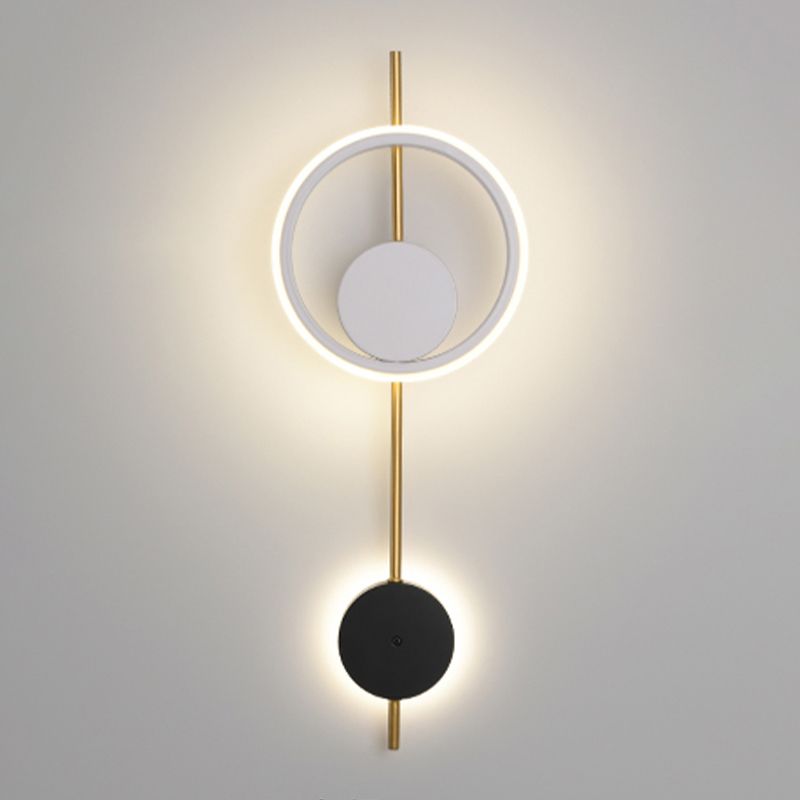 Round Shape Wall Lights Modern Style Metal 2-Light Wall Mount Lights