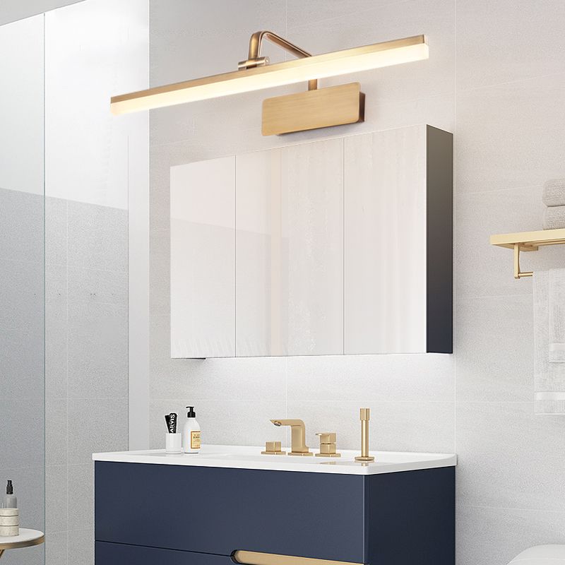 Modern Minimalist Style Angle Adjustable Vanity Wall Light Fixtures Acrylic 1 Light Vanity Mirror Lights for Bathroom