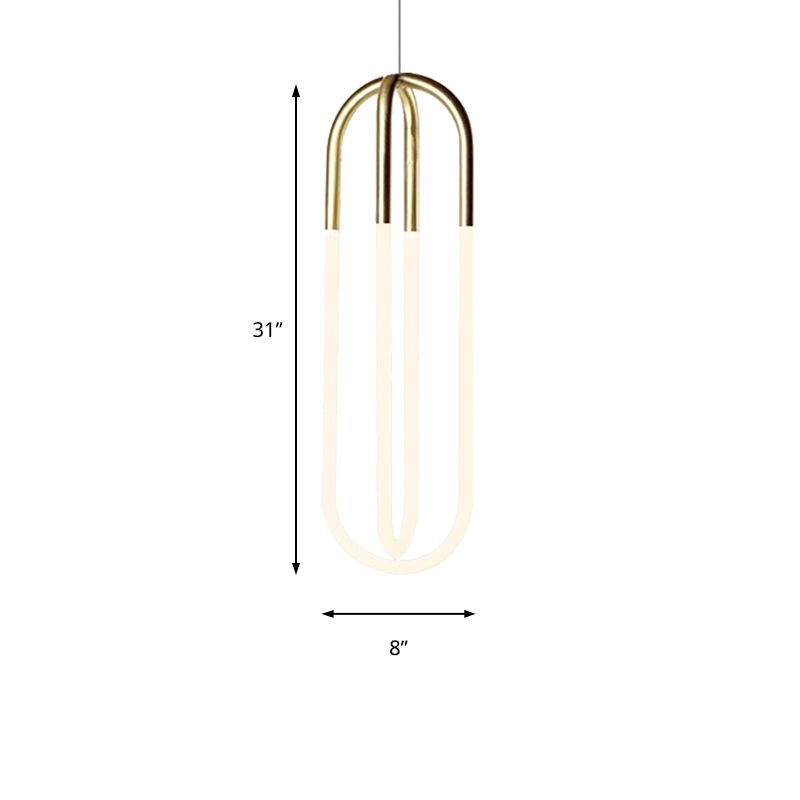 Oval Acrilic Dropserve Contemporary 1/2 Light Gold Appedful Light in luce calda/bianca/naturale