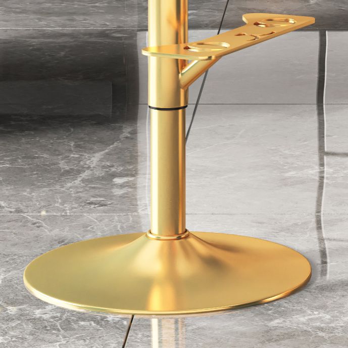 Glam Jewelry Shop Adjustable Height Stool Matte Finish Leather Barstool