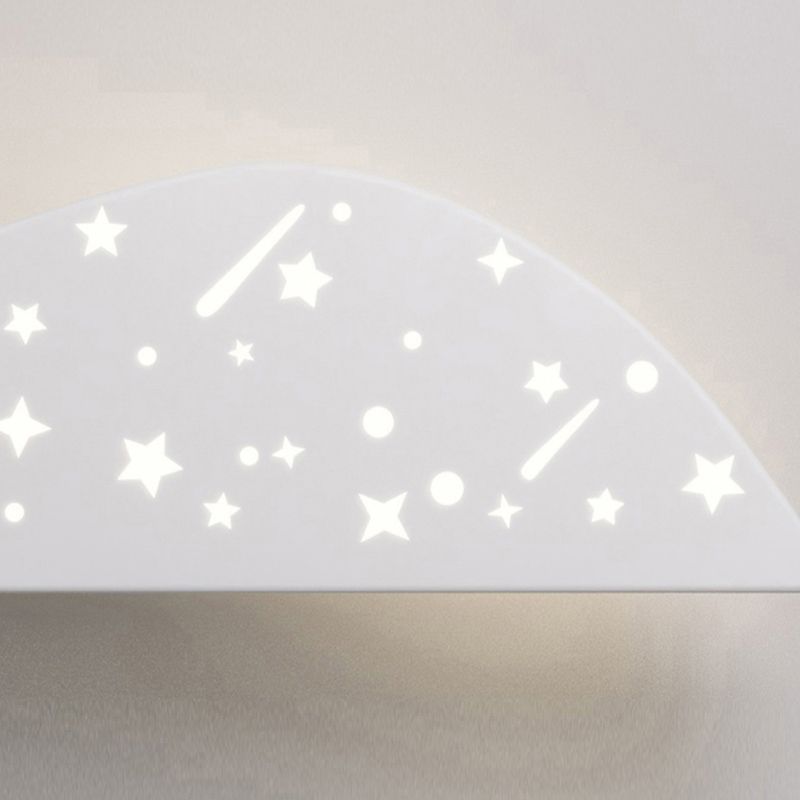 Modern Metal Wall Sconce Geometric Shape Wall Light with Acrylic Shade for Bedroom