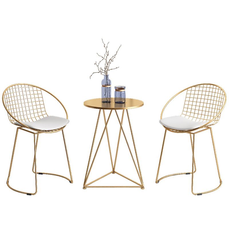 Traditionele luxe eettafel rond eetkamermeubilair, 19,7 "L x 19,7" B x 25,6 "H