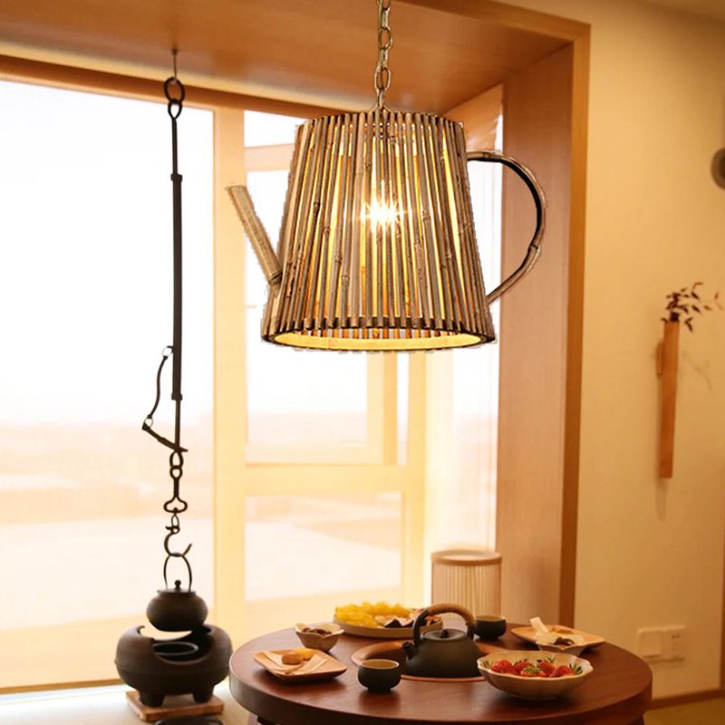 Wooden Hanging Light Contemporary Creative Pendent Lighting Fixture for Dining Room