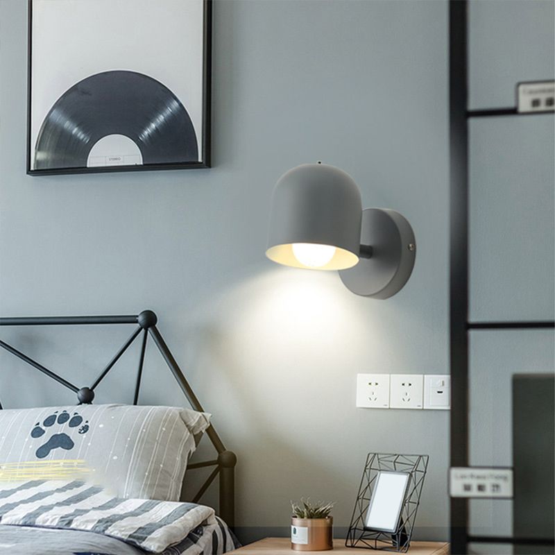 Dome Wall Mounted Lamp Modern Simplicity Macaron Metal Wall Mount Lamp for Living Room