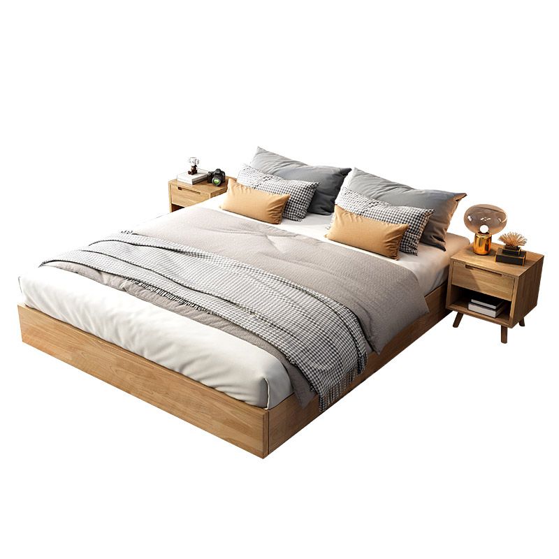 Mid-Century Modern Platform Bed Frame Solid Wood Platform Bed