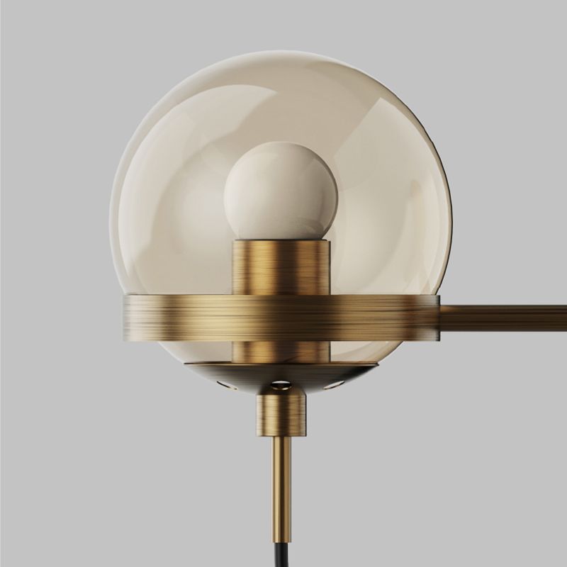 1 Light Ball Wall Mounted Light Fixture Industrial Style Glass Wall Lighting Ideas Lights