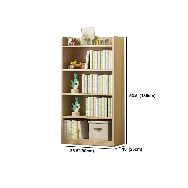 Modern Solid Wood Bookcase Closed Back Bookshelf for Any Room