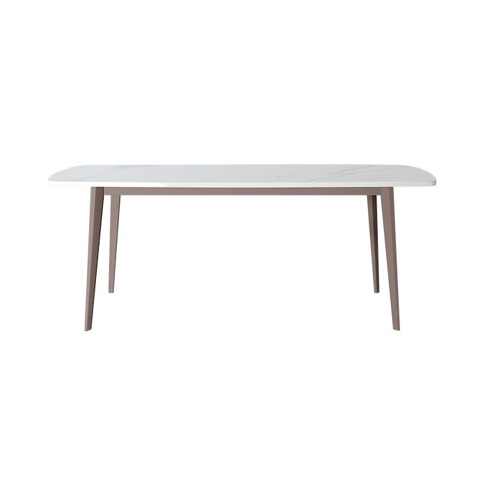 Modern Style Sintered Stone Dining Set with 4 Legs Fixed Table Dinette Set for Dining Room