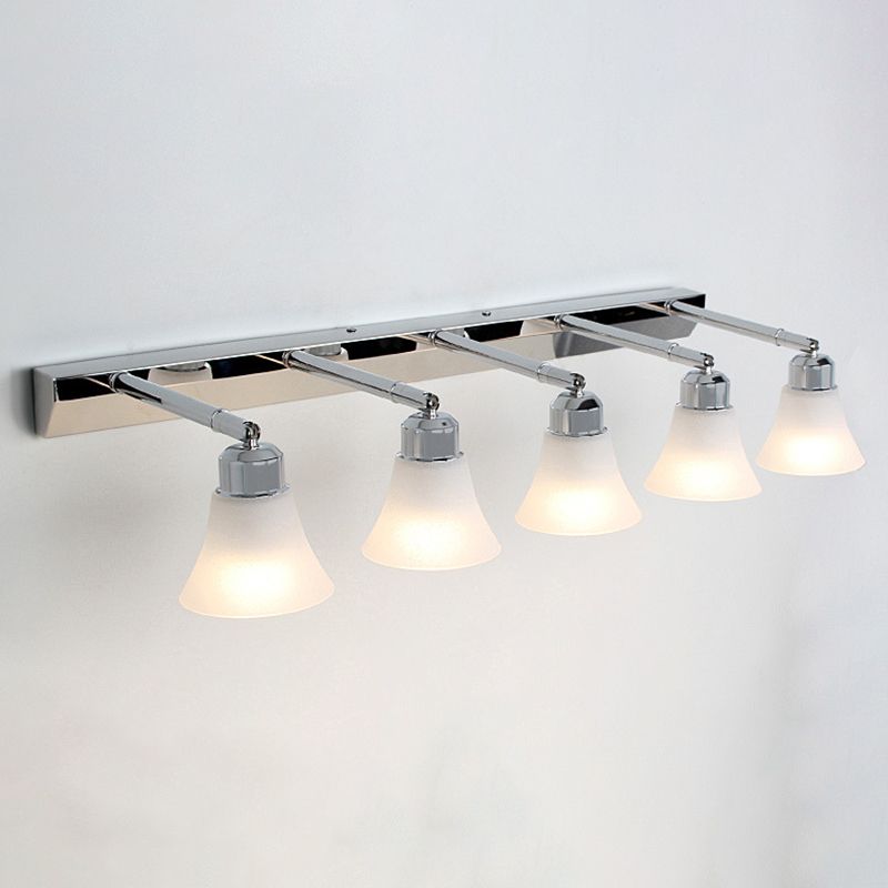 Silver Bell Mirror Lighting Modern Style Stainless Steel Wall Sconce Light Fixture