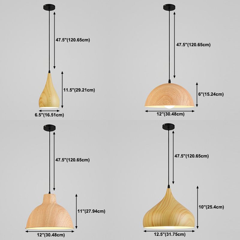 Nordic Style Aluminum Ceiling Light Geometry Bulb Pendant Lamp with Metal Shade for Bar