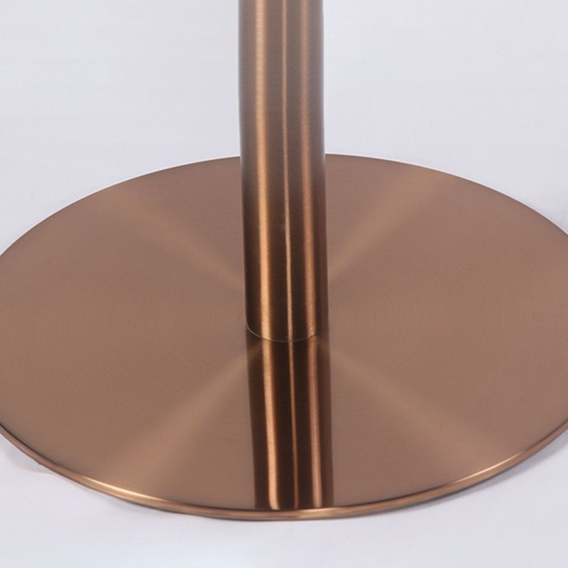 Glam Style Counter Stool Leather Adjustable Height Bar Stool with Metal Base