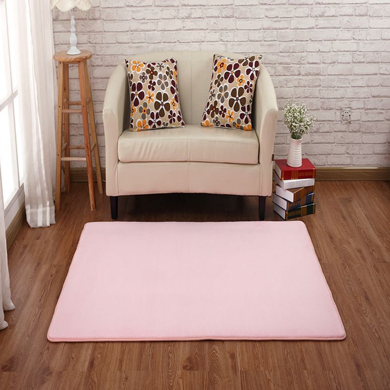 Casual Bedroom Rug Multi Color Solid Color Indoor Rug PVC Non-Slip Easy Care Washable Carpet