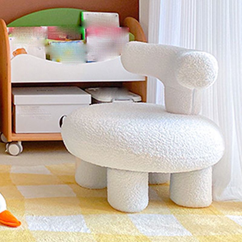 Wool Blend Armless Chair Armless Parsons Chair with Basic Four Leg for Bedroom