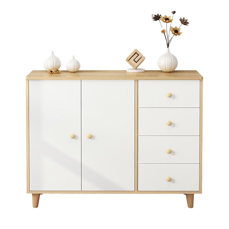 Contemporary Bedroom Storage Chest Engineered Wood Chest with Drawers