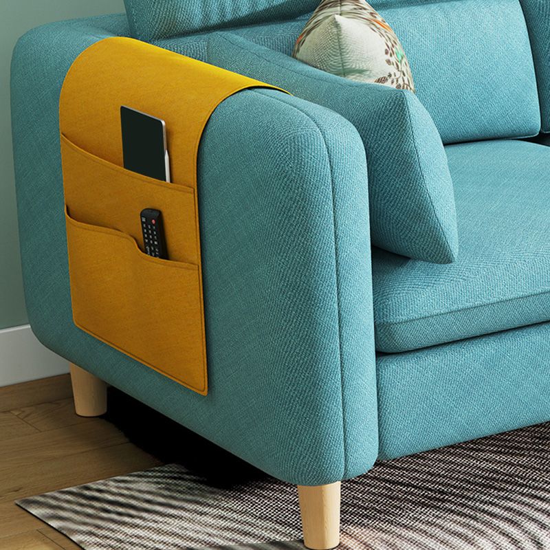 4-Seater Square Arm Sofa 92.1"/106.3" Wide Cushions Extra Long Slipcovered Sofa