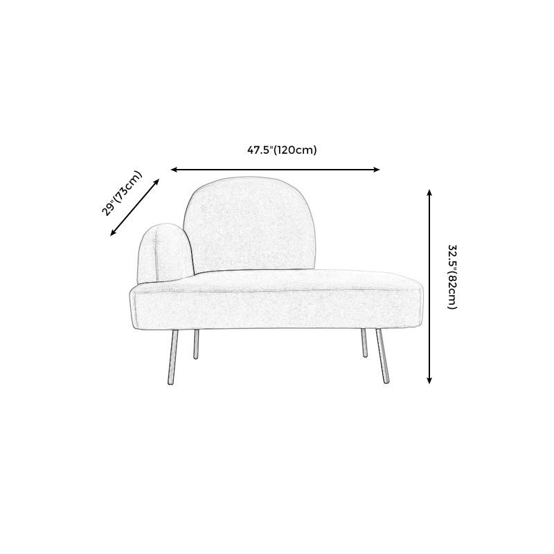 Contemporary Cotton Blend Single Arm Tight Back Light-grey Sofa Set