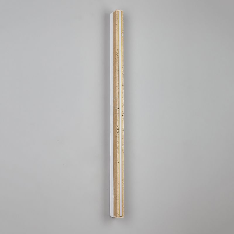 Linear Shape Stone Wall Mount Light Modern Style 1-Light Wall Light Sconce in Yellow