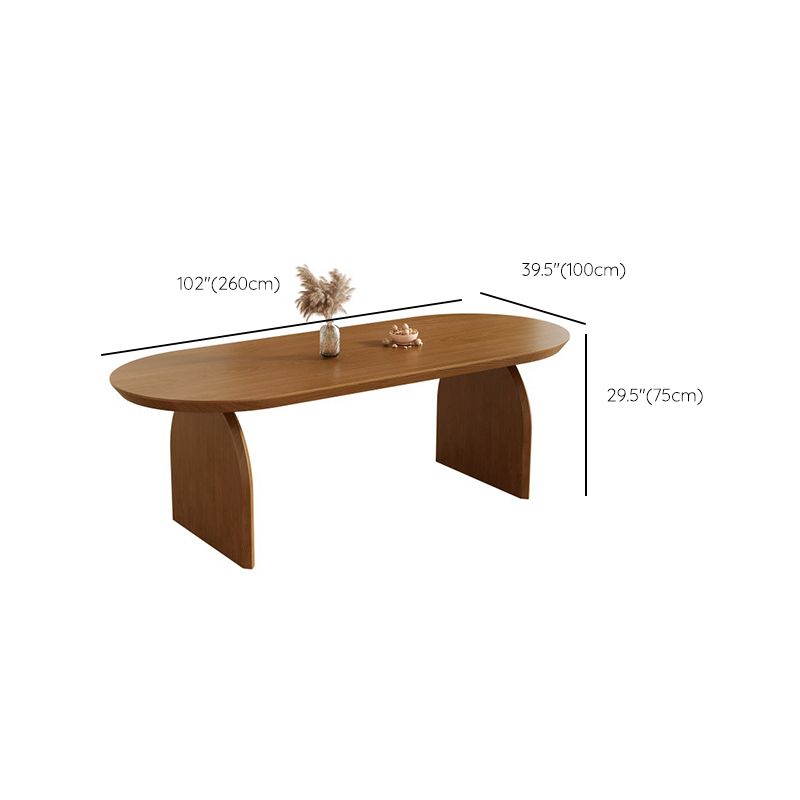 Dining Room Oval Dinner Table Kitchen Solid Wood Dining Table