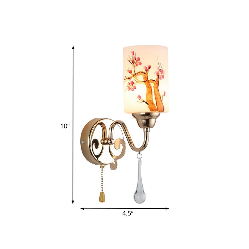 Finition or d'éclairage mural cylindrique