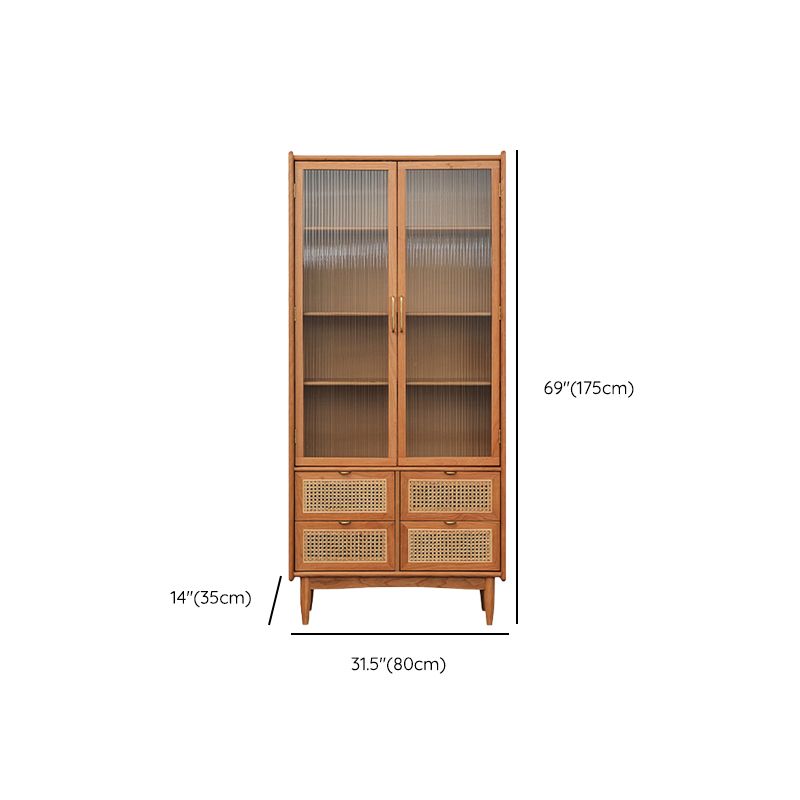 Simplicity Rectangle Storage Cabinet Solid Wood Accent Cabinet