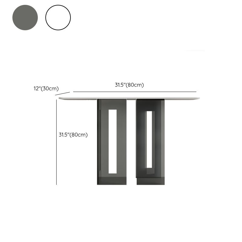 Modern Rectangle Console Accent Table with Acrylic Bracket for Hall