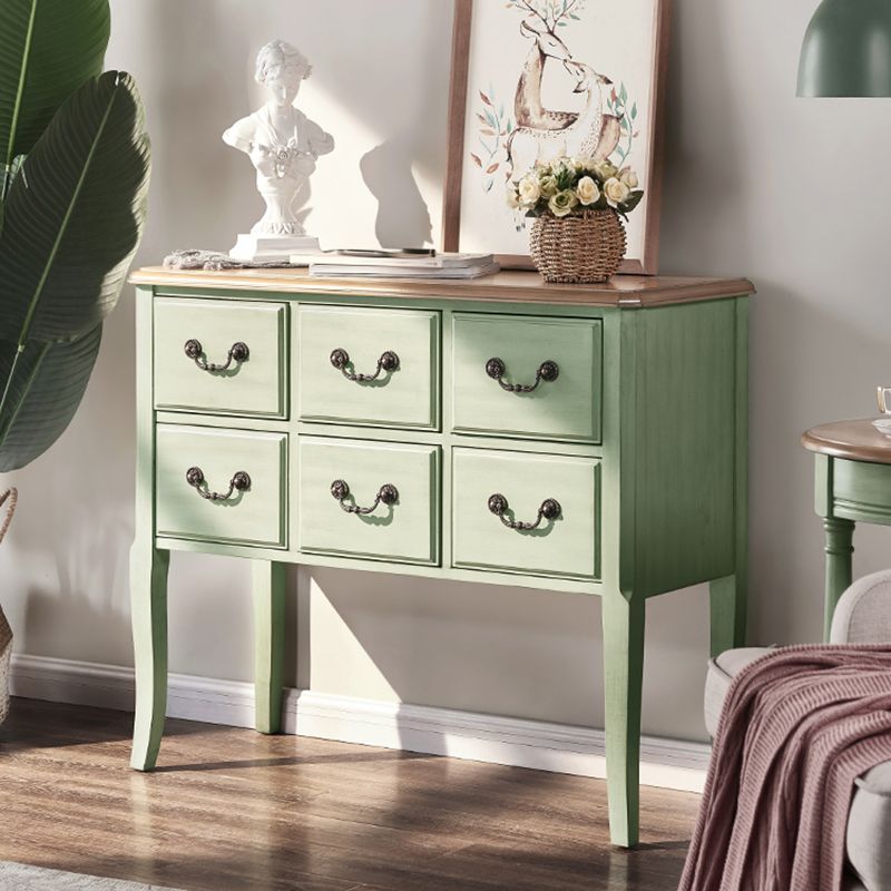 French Country Storage Chest with 6 Soft-Close Drawers for Home