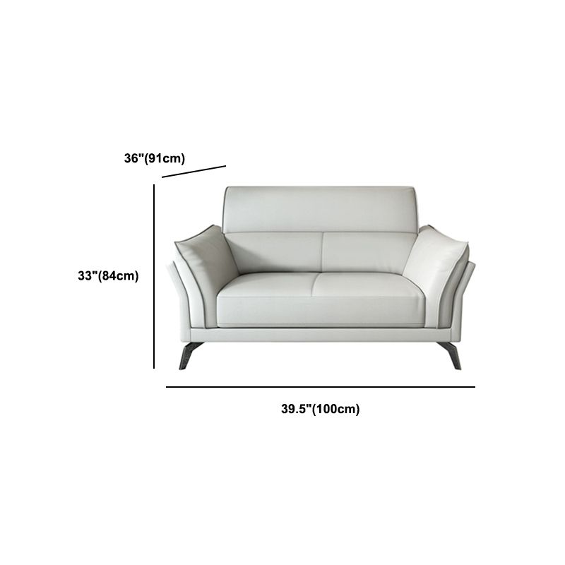 Contemporary Standard Settee Bench Stain Resistant Leather Sofa