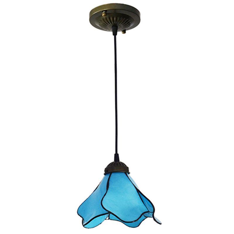 Lotus Buntglas Anhänger Beleuchtungsanlage Tiffany Style Hängnisbeleuchtung