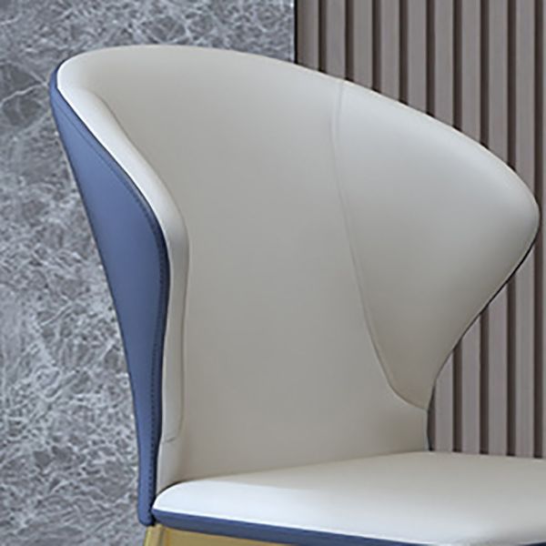 Nordic Style Dining Chairs Armless Dining Chairs with Metal Legs for Kitchen