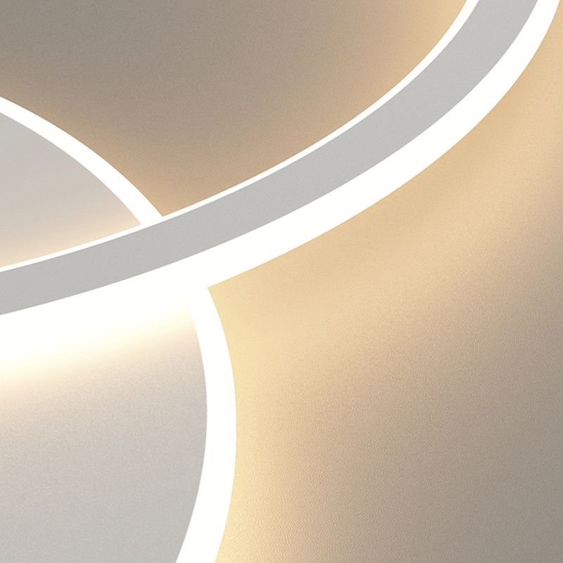 Luminaires encastrés modernes en métal blanc avec abat-jour en silicone