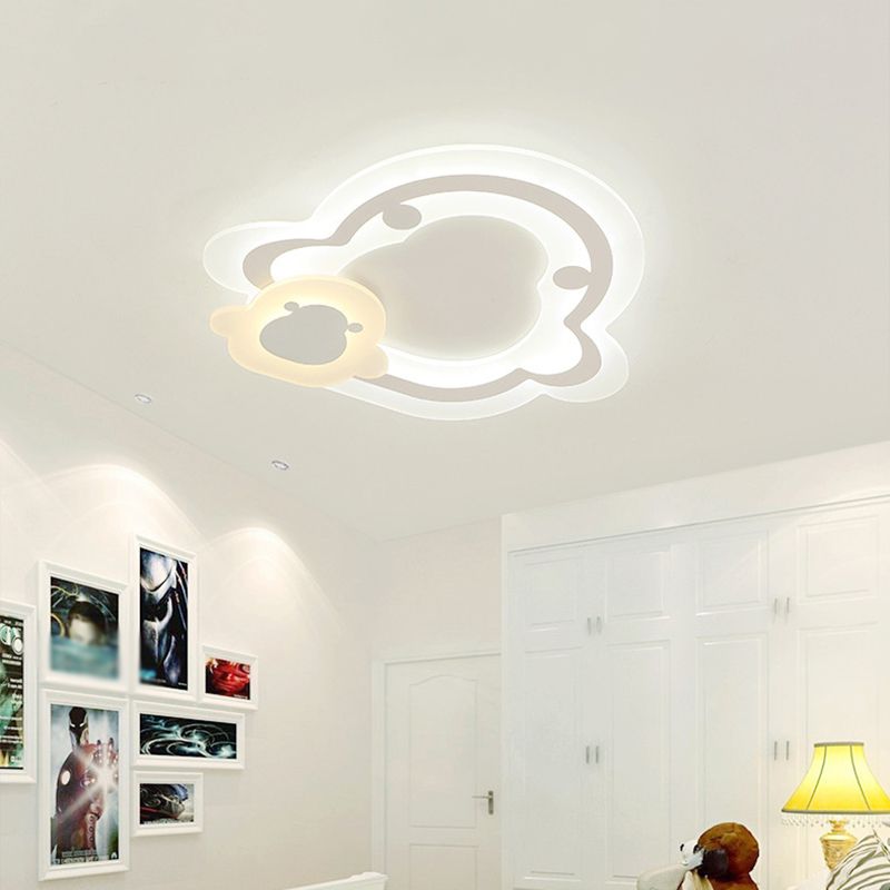 Lampada da soffitto a LED nordica ultrasottile Triangolo bianco/Cuore amoroso/Stella Lampada da incasso con paralume in acrilico, luce calda/bianca