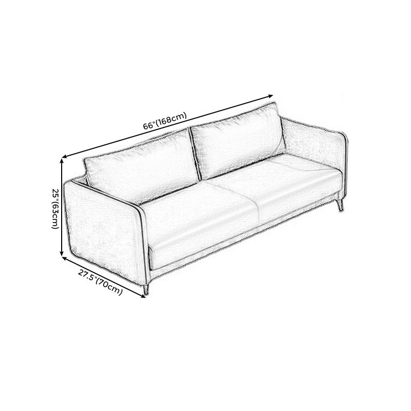 Standard Square Arm Leather Stain Resistant Sofa Couch with Pillows