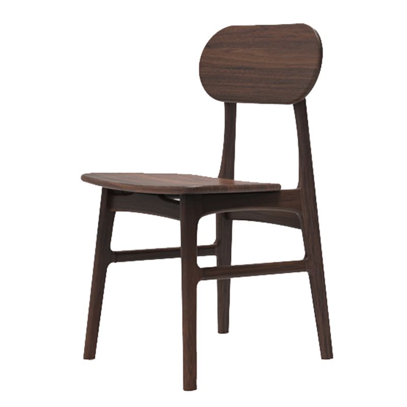 Modern Armless Dining Chairs Solid Wood Open Back Dining Chairs for Dining Room