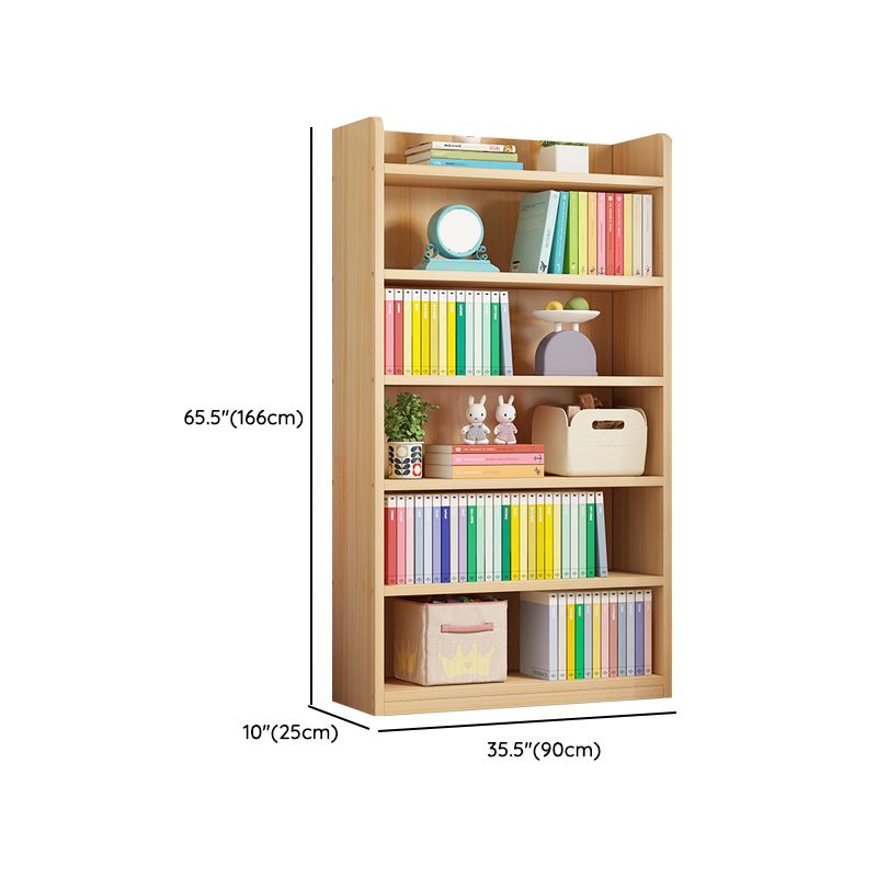 Scandinavian Standard Kids Bookcase Wood Book Stand Closed Back Double-Sided