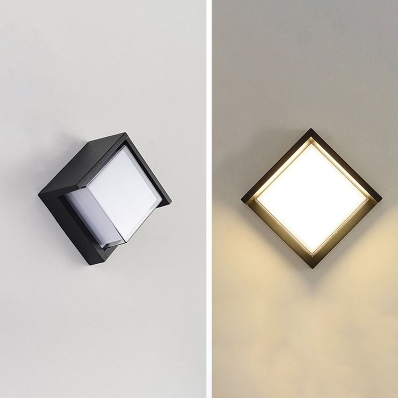 1-Licht geometrische Wandleuchten moderne einfache Style Metall-Wandbeleuchtung in Schwarz