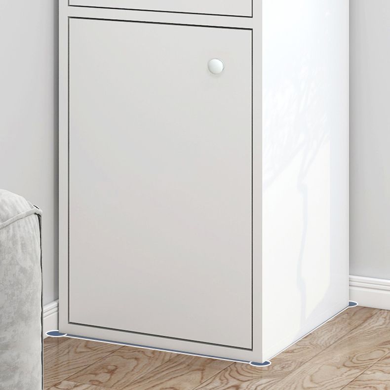 Contemporary 1 Door Accent Cabinet Corner Straight Legs Storage Cabinet