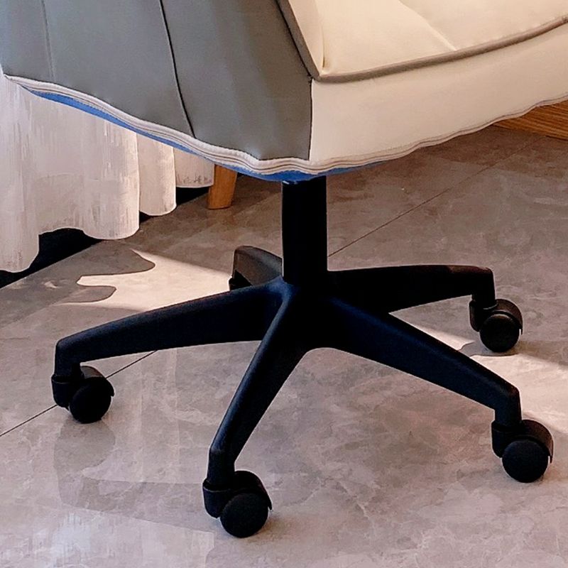 PU Leather Accent Armchair Wheels Arms Included Chair for Living Room